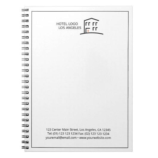 Carnet Logo de société moderne promotionnel (Devant)
