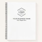 Carnet Logo de texte simple de l'entreprise Code QR Entre (Devant)