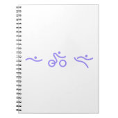 Carnet Logo de Triathlon clair violet (Devant)