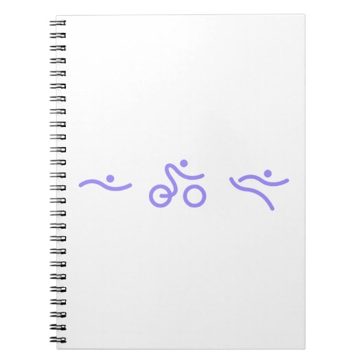 Carnet Logo de Triathlon clair violet (Devant)