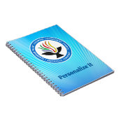 Carnet Logo de TVUC Chalice sur Blue Rays Arrière - plan (Côté Droit)