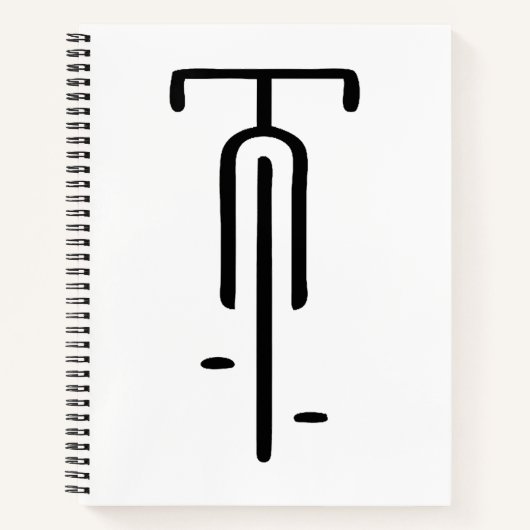 Carnet Logo de vélo minimum Rétro, Cyclisme et Louveur de (Devant)