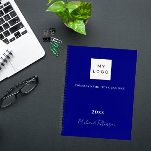 Carnet Logo d'entreprise avec nom en bleu marine
