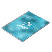 Carnet Logo d'entreprise Bleu Turquoise (Côté gauche)