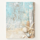 Carnet Logo d'entreprise coquille étoile de mer sable ble (Dos)