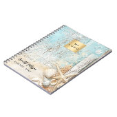 Carnet Logo d'entreprise coquille étoile de mer sable ble (Côté gauche)