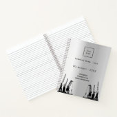 Carnet Logo d'entreprise de grues de construction argenté (Intérieur)