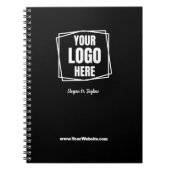 Carnet Logo d'entreprise de marque simple promotion Noir (Devant)