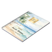 Carnet Logo d'entreprise de palmiers tropicaux de plage (Côté gauche)