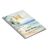 Carnet Logo d'entreprise de palmiers tropicaux de plage d (Côté Droit)