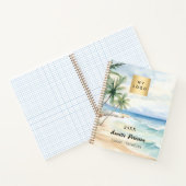 Carnet Logo d'entreprise de vagues de palmiers tropicaux  (Intérieur)