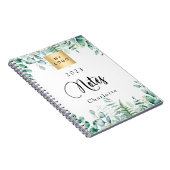 Carnet Logo d'entreprise de verdure d'eucalyptus (Côté Droit)