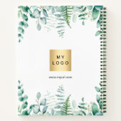 Carnet Logo d'entreprise de verdure d'eucalyptus (Dos)