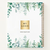 Carnet Logo d'entreprise de verdure d'eucalyptus (Dos)