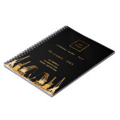 Carnet Logo d'entreprise des grues de construction en or (Côté gauche)