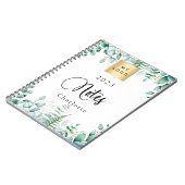 Carnet logo d'entreprise d'eucalyptus verdure (Côté gauche)
