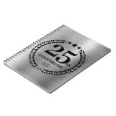 Carnet Logo d'entreprise du 25e anniversaire de l'argent (Côté gauche)