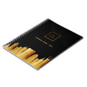 Carnet Logo d'entreprise en or noir Nashville (Côté gauche)