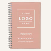 Carnet Logo d'entreprise en or rose marqué (Recto)