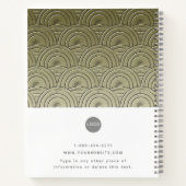 Carnet Logo d'entreprise Gold moderne Adresse téléphoniqu (Dos)