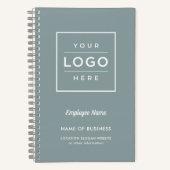 Carnet Logo d'entreprise Gris Ardoise Marqué (Recto)