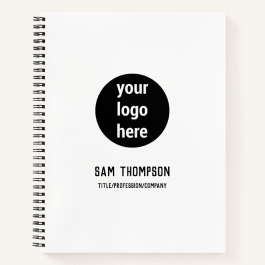 Carnet Logo d'entreprise Icônes de médias sociaux minimal (Devant)