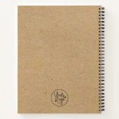 Carnet Logo d'entreprise Kraft Petite entreprise (Dos)