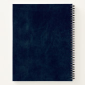 Carnet Logo d'entreprise Luxury Navy Leather 2025 Custom (Dos)