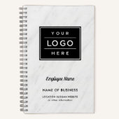 Carnet Logo d'entreprise Marbre blanc personnalisé Nom de (Recto)