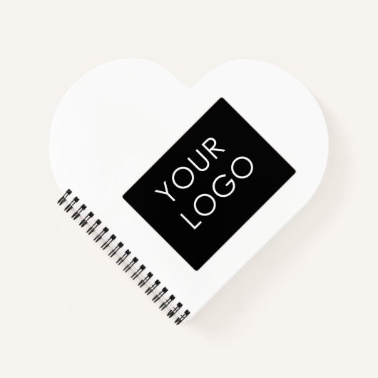 Carnet Logo d'entreprise minimaliste moderne blanc (Devant)