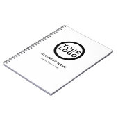 Carnet Logo d'entreprise Moderne Blanc (Côté gauche)