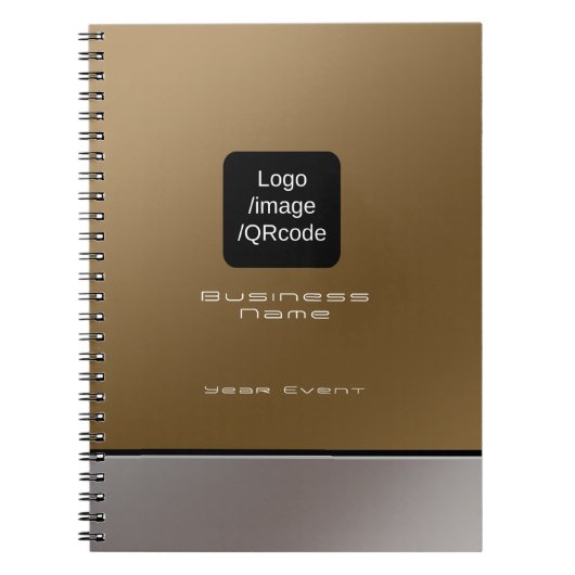 Carnet Logo d'entreprise moderne Brown (Devant)