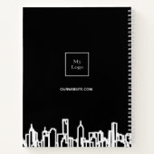 Carnet Logo d'entreprise moderne de ville en noir et blan (Dos)