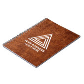 Carnet Logo d'entreprise moderne en cuir Brown Faux (Côté gauche)