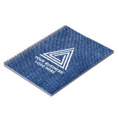 Carnet Logo d'entreprise moderne pour faux jeans en denim (Côté gauche)