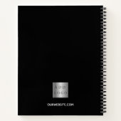 Carnet Logo d'entreprise noir blanc nom script (Dos)