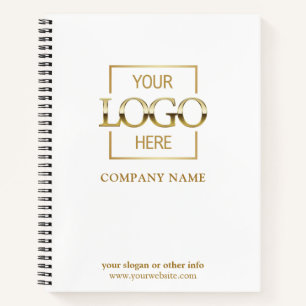 Carnet Logo d'entreprise personnalisé blanc pour le brand
