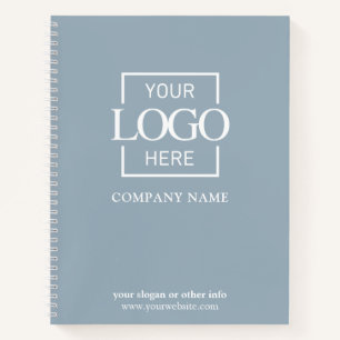 Carnet Logo d'entreprise personnalisé bleu pour le brandi