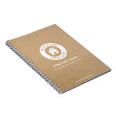Carnet Logo d'entreprise personnalisé et style Kraft text (Côté Droit)