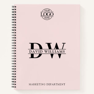 Carnet Logo d'entreprise personnalisé & Initiales de mono