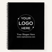 Carnet Logo d'entreprise personnalisé noir et blanc (Devant)