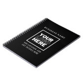 Carnet Logo d'entreprise personnalisé noir et blanc (Côté gauche)