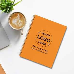 Carnet Logo d'entreprise personnalisé orange