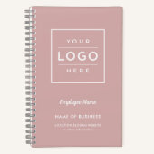 Carnet Logo d'entreprise Rose Poussiéreuse de Marque (Recto)