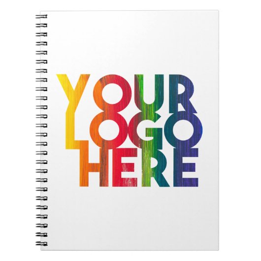 Carnet Logo d'entreprise simple blanc (Devant)