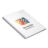 Carnet Logo d'entreprise simple blanc (Côté Droit)