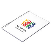 Carnet Logo d'entreprise simple blanc (Côté gauche)