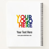 Carnet Logo d'entreprise simple blanc (Dos)