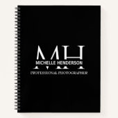 Carnet Logo d'entreprise simple noir et blanc moderne (Devant)
