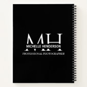 Carnet Logo d'entreprise simple noir et blanc moderne (Dos)